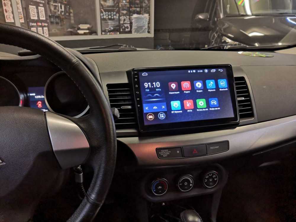 Мицубиси лансер магнитола. Mitsubishi Lancer 10 магнитола Android. Ланцер 10 магнитола андроид. Магнитола на Лансер 10 с экраном.