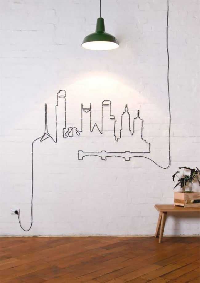 Как спрятать провода на стене, обзор технических способов и креативных идей - 18 фото