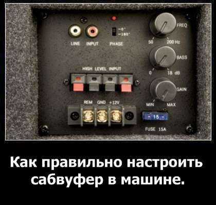 Как настроить сабвуфер в машине? прокачай бас эквалайзером renoshka.ru