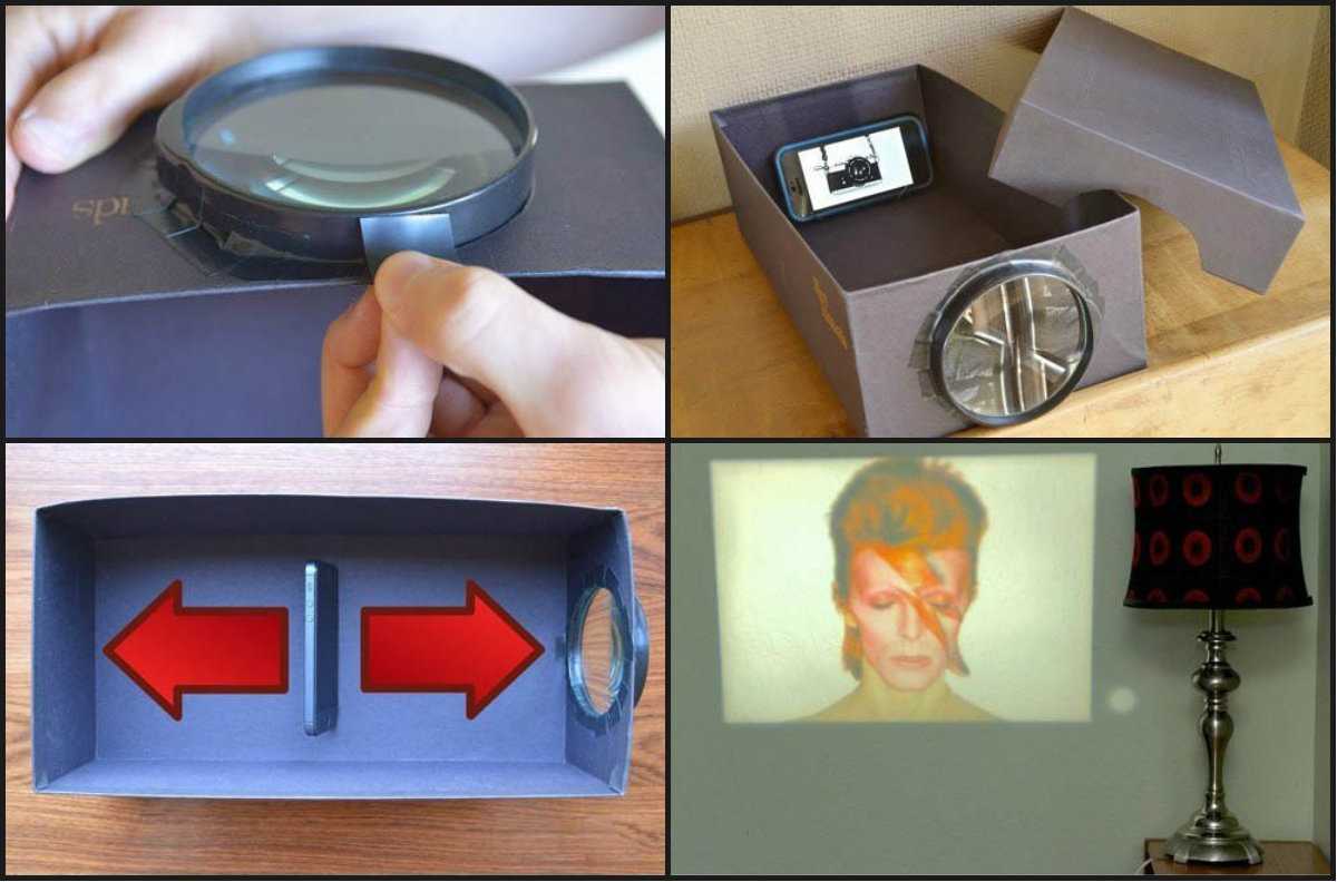 Проектор своими руками в домашних условиях: как сделать самодельный проектор из телефона, коробки, планшета, без лупы на стену
